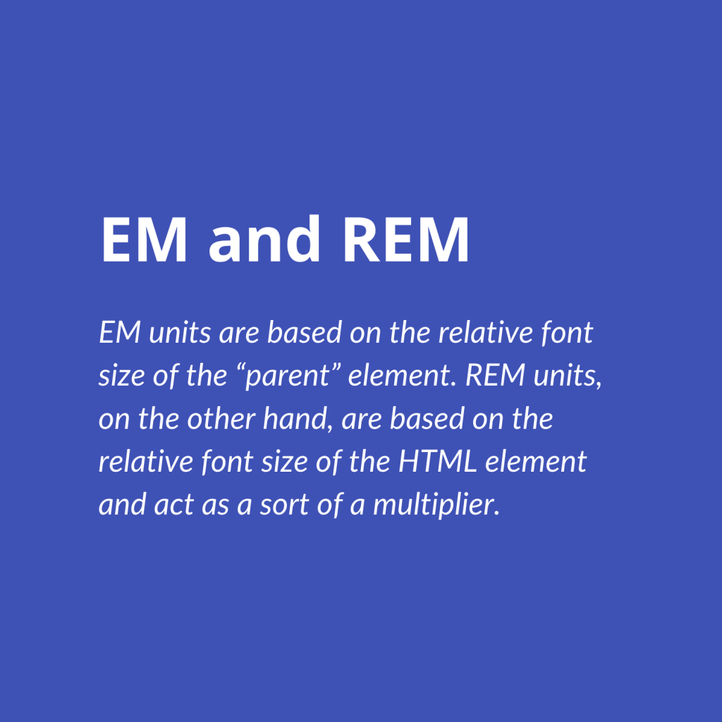 Typography - Em and REM