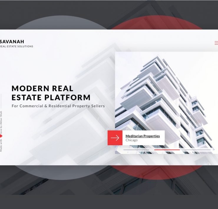 Savanah – Real Estate Website – Concept PSD