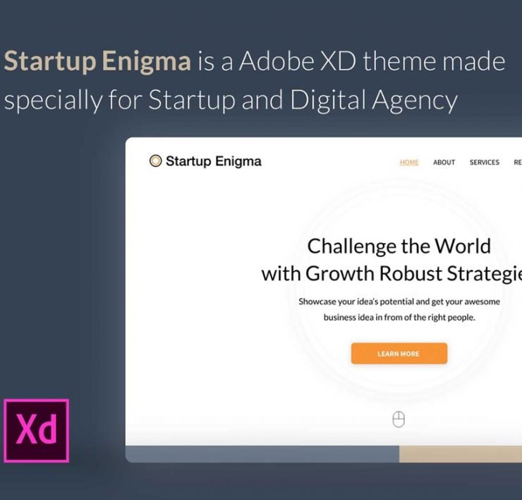 Startup Enigma - Adobe XD theme