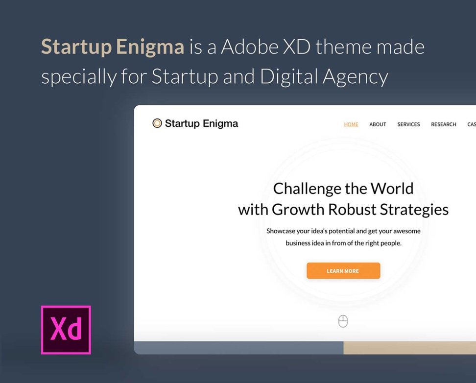 Startup Enigma - Adobe XD theme