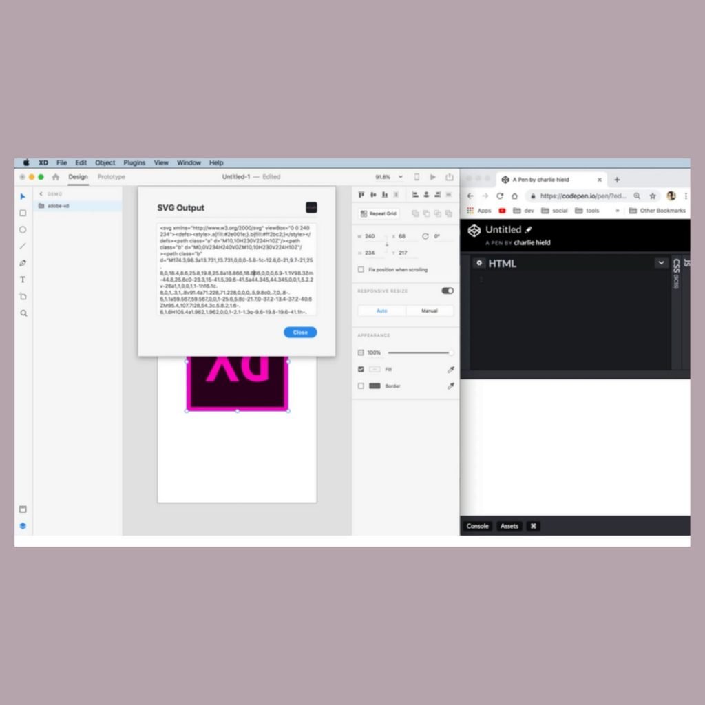 Most Useful Adobe XD Plugins for UX/UI Designers - Copy SVG Code