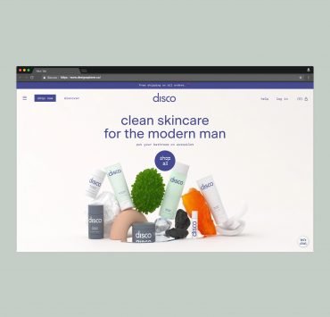 letsdisco.co – A Clean Skincare Brand’s Website for Men - Home Page