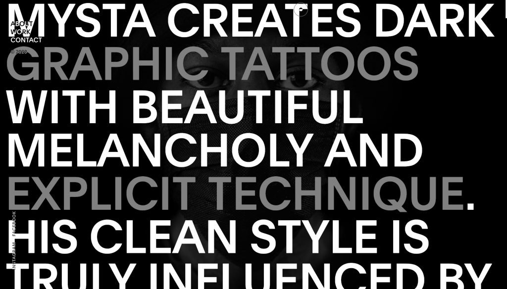 Mystaelectric.com -  A Tattoo Artist's Website - About Section