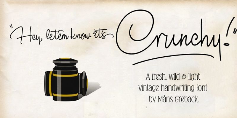 Best Cursive Fonts - Crunchy Font