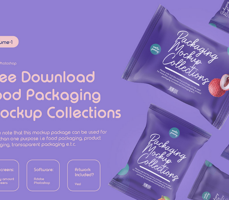 Free Food Packaging Mockup Collection