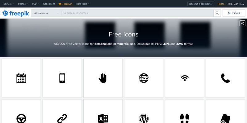 Freepik - Best Websites to Download Icons