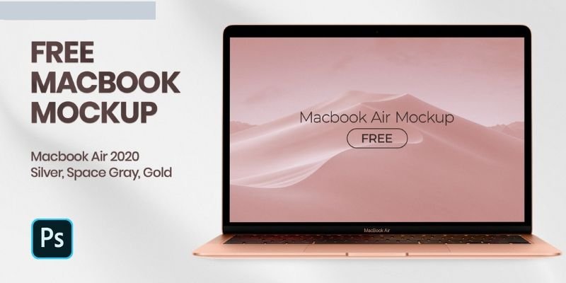 
Free MacBook Air 2020 Mockup PSD