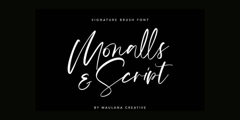 Monalls Script Signature Brush Font