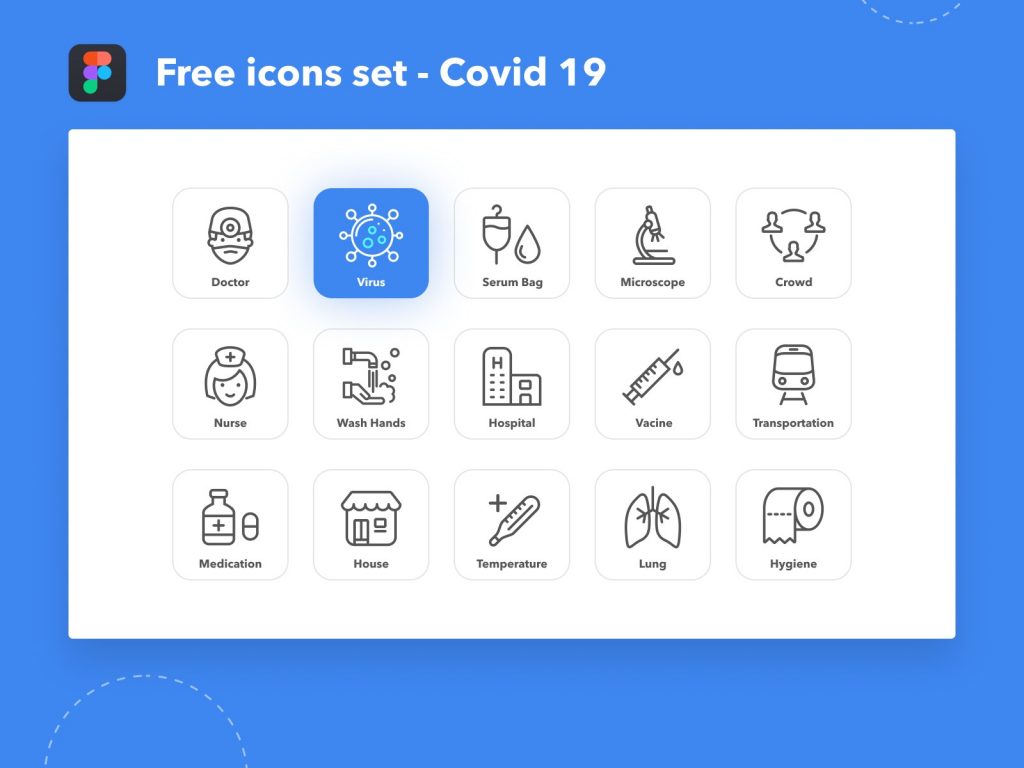 Free icons set – Covid 19