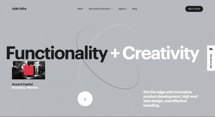 Videinfra.com - A top UX, web and product design agency's website