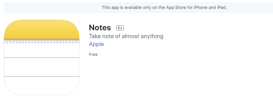 Apple’s Notes
