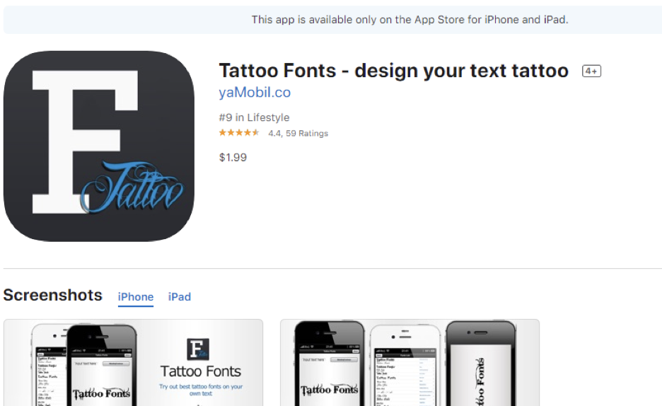 Tattoo Fonts 
