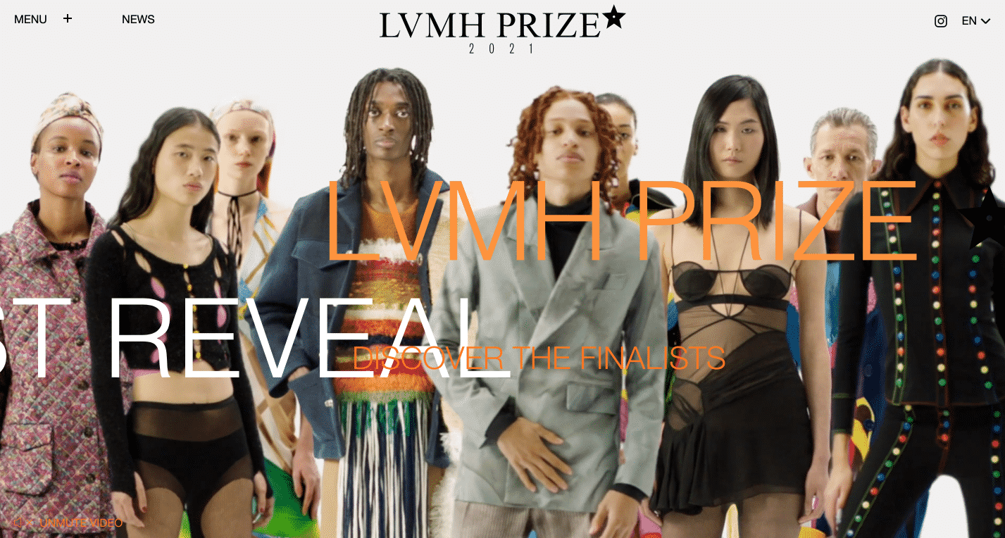 LVMH Prize 2021 - Beautiful Immersive Designed Website - DesignXplorer